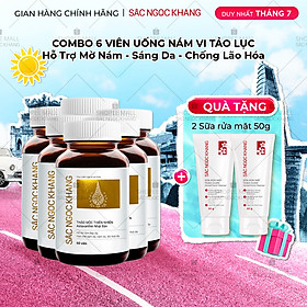 Combo 6 Viên Uống Sắc Ngọc Khang Vi Tảo Lục Hộp 60 viên