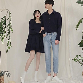 Áo đôi nam nữ Set áo váy sơ mi đôi chất đẹp COUPLE AV70