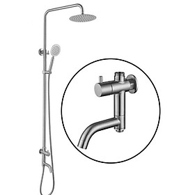 Bộ sen cây KG31 dùng cho nước lạnh, bát sen nước mạnh, dễ dùng được cho mọi nhà vệ sinh tiện lợi, siêu bền inox304- Hàng chính hãng