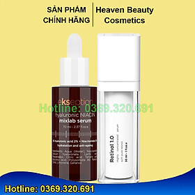 Bộ đôi ngừa mụn, mờ thâm Ekseption Hyaluronic Niacin và Fusion Retinol 1.0