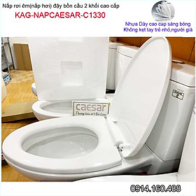 Mua Nắp đậy bồn cầu KAG-C1330 màu trắng  nắp rơi êm bàn cầu 2 khối thân dài C504 C702 giá tốt chất lượng tốt