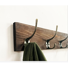 Mua Móc treo quần áo gắn tường  kệ treo đồ Gu Decor Wooden treo túi xách phụ kiện màu nâu socala