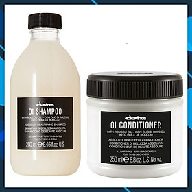 Bộ dầu gội xả Davines OI Shampoo Conditioner thư giản suôn mượt Italy 280ml