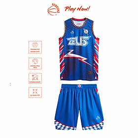 Bộ quần áo bóng rổ Rebound - ZEUS cao cấp 5 màu Vải R-Pro Thoáng khí nhanh khô Co giãn tốt Không phai màu Kháng khuẩn