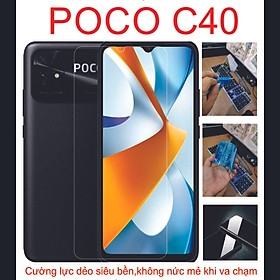 Cường lực dẻo nano dành cho POCO C40 Bảo vệ màng hình chống va đập trầy xước toàn diện...