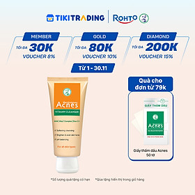 Sữa rửa mặt vitamin làm sáng da, mờ sẹo thâm dạng kem Acnes Vitamin Cleanser 100g