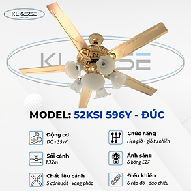 Mua Quạt trần chùm đèn Klasse 52KSI 596Y – Đúc Hàng chính hãng