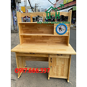 Mua Bàn học sinh gỗ thông có đồng hồ cho bé học tại nhà