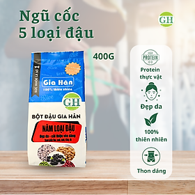 Hình ảnh Bột 5 loại đậu tăng cân - tăng vòng 1 - đẹp da ( 400g ) GIAHAN FOOD giúp. Bột 5 thứ đậu, đậu đen xanh lòng,đậu đỏ,đậu xanh và gạo lứt