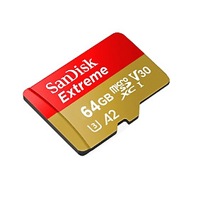 Thẻ Nhớ MicroSDXC SanDisk Extreme 64GB V30 U3 4K A2 đọc 160MB/s ghi 60MB/s - Box mới (Vàng) Hàng Chính Hàng