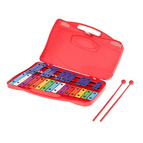 Professional 25 Note Xylophone for Preschool Children Percussion  Red