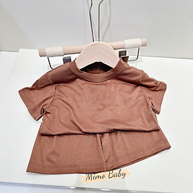 Bộ quần áo thun lạnh cộc tay trơn mùa hè cho bé QA101 Mimo Baby