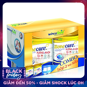 Combo 2 lon Sữa bột Bonecare xương và khớp 400g: dành cho người lớn bổ sung GLUCOSAMINE tạo dịch nhờn cho khớp, giúp phòng ngừa đau xương khớp, viêm khớp, đặc biệt là người bệnh xương và khớp.