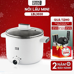 Mua Nồi lẩu điện mini Lebenlang LBL0303  dung tích 1200ML  hai tay cầm tiện lợi  bảo hành 2 năm – hàng chính hãng