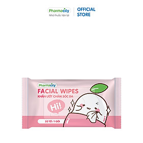 Khăn ướt chăm sóc da Pharmacity Facial Wipes (Gói 20 tờ)