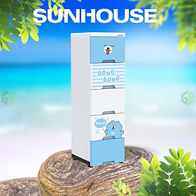 Mua Tủ nhựa trẻ em 5 ngăn Happy Kids SUNHOUSE KS-CA343B5 - Hàng chính hãng