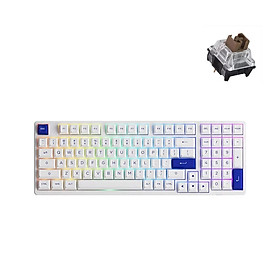Mua Bàn phím cơ AKKO 3098N Multi-modes Blue on White (Bluetooth 5.0 / Wireless 2.4Ghz / Hotswap / Foam tiêu âm / TTC switch) - Hàng chính hãng
