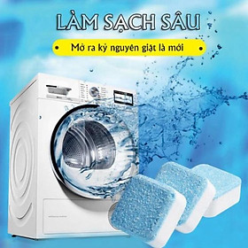 Tẩy Lồng Máy Giặt, Hộp 12 Viên Tẩy Lồng Máy Giặt Diệt Khuẩn, Loại Bỏ Chất Thải, Cặn Trong Lồng Máy Giặt Hiệu Quả