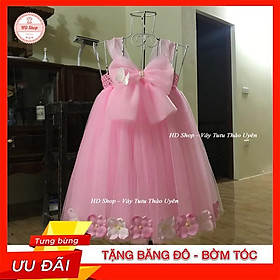 Đầm cho bé ️FREESHIP️ Đầm công chúa hồng phấn nơ 1 cho bé gái