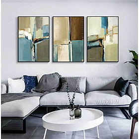 Mua Combo 3 Tranh treo tường Canvas trìu tượng tối giản 30x40cm không khung WS81212D