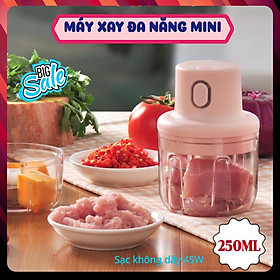 Máy xay tỏi ớt mini đa năng sạc tự động dung tích 250ml – Máy xay thịt cầm tay tiện dụng – GD029