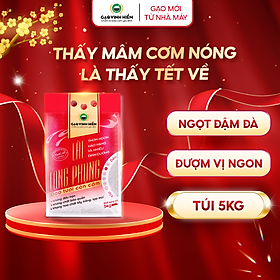 [Gạo ST21] Gạo Lài Long Phụng Vinh Hiển Túi 5kg - Gạo Tươi Còn Cám - Mềm ngon, dẻo vừa