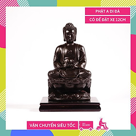 Mua Tượng phật A Di Đà ngồi tòa sen có đế nâu đất - Cao 12cm