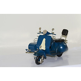 Mô hình xe máy kim loại cổ/ Side Scooter metal Vintage Decoration Handmde (1904D-1370)