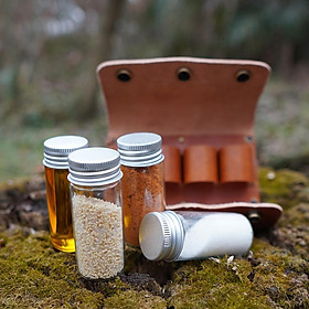 Spice Travel Kit Jar with Storage Bag Seasoning Bag for Camping Outdoor Oil Kitchen