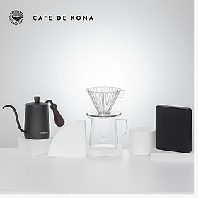 Bộ combo Gift Set pha cà phê V60 02 hiện đại CAFE DE KONA