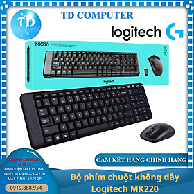 Bộ phím chuột không dây Logitech MK220 - Hàng chính hãng DGW phân phối