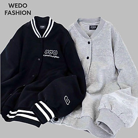 Áo khoác cardigan bomber thun nỉ PIG logo thêu nổi ấn tượng phong cách tiểu thư cá tính