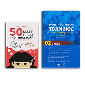 Combo sách Đánh thức tài năng toán học 2 và 50 thủ thuật toán ( 2 cuốn ), sách kiến thức toán học cấp 1 - Hiệu sách Genbooks