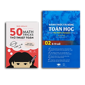 Combo sách Đánh thức tài năng toán học 2 và 50 thủ thuật toán ( 2 cuốn ), sách kiến thức toán học cấp 1 - Hiệu sách Genbooks