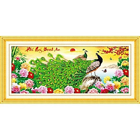 Mua Tranh thêu chữ thập Phú Quý Bình An (96*47cm) chưa thêu