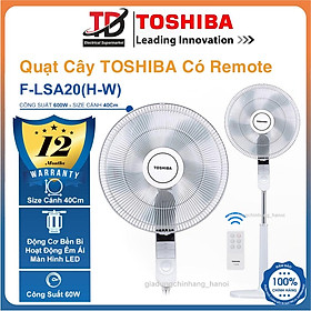 Mua Quạt Cây Toshiba F-LSA20(H-W)VN  5 Cánh Công Suất 60W - Điều Khiển Remote  Động Cơ Êm Ái  Hàng Chính Hãng