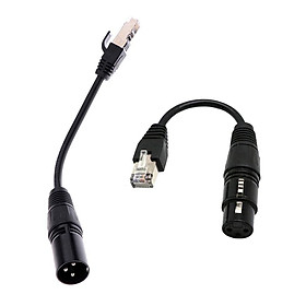 2 Pieces XLR to RJ45 Network Connector Adapter Converter Cables 15cm/6inch