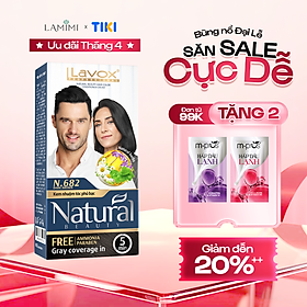 Kem Nhuộm Phủ Bạc Tóc Natural Siêu Dưỡng Lavox 40gx2