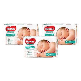 Bộ 3 miếng lót Huggies Newborn2 - 60 miếng