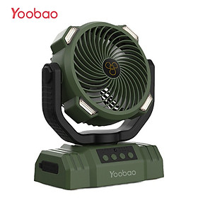 Mua Quạt Tích Điện Yoobao F8 - 10.000mAh | Điều Khiển Từ Xa | Xoay 360° | Đèn LED | Sạc Dự Phòng - Hàng chính hãng