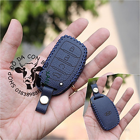 bao da chìa khoá Hyundai Creta 2022, Hyundai Stargazer 2022 2023 4 nút handmade da thật 008b