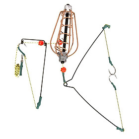 Fishing Feeder Basket Holder Fishing Bait Cage with Line Hooks 15g