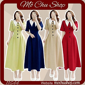 ĐẦM MIDI PHỐI CỔ PETER TRẮNG 11648