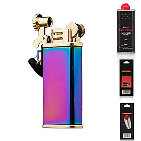 Mua Hộp Qụet Bật Lửa Xăng Đá Đẹp Độc Lạ CF205 Họa Tiết Màu Trơn ( Giao Màu Ngẫu Nhiên ) + Tặng Xăng Bấc Đá Chuyên Dụng Cho Bật Lửa