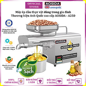 Mua Máy ép dầu thực vật nóng và lạnh dùng trong gia đình thương hiệu Anh Quốc cao cấp AOSIDA A250 - Hàng Nhập Khẩu