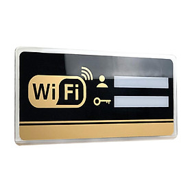 WiFi Sign Sticker Mirror Account Password Handwriting Reusable Acrylic Wall Stickers Notice Board Sign for Home Store Restaurant Accessories