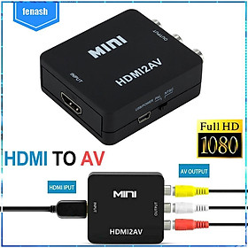✪Bộ Chuyển Đổi HDMI Sang AV Hỗ Trợ NTSC PAL Cho PS3 DVD Player PC (Đen)