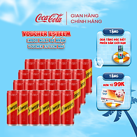 [TẶNG VOUCHER ESTEEM]  Lốc 24 lon Nước Giải Khát Có Gas Schweppes Dry Ginger Ale 320ml/Lon Sale 15.5 Coca-Cola Official Store