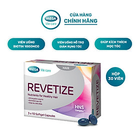 Viên uống cải thiện tình trạng rụng tóc và duy trì mái tóc khỏe đẹp- REVETIZE Mega We Care (30 viên)