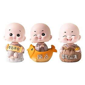 Little Monk Statue, Cute Crafts for Bedroom, Desk,